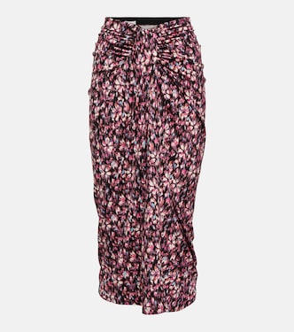 Printed ruched jersey midi skirt | Marant Etoile
