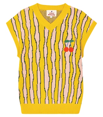 Wave cotton sweater vest | Jellymallow
