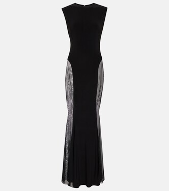 Maxikleid aus Jersey und Mesh | Norma Kamali