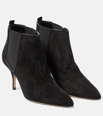 Ankle Boots Dildi Otto 70 aus Veloursleder | Manolo Blahnik