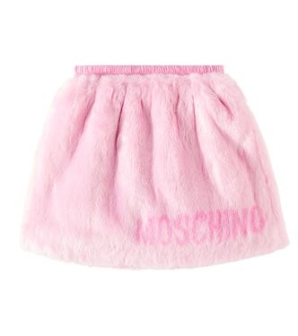 Logo faux fur skirt | Moschino Kids