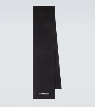 Logo wool-blend scarf | Balenciaga