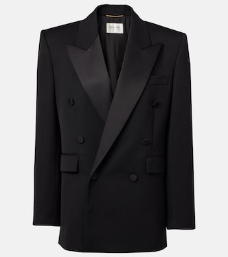 Satin-trimmed wool tuxedo jacket | Saint Laurent