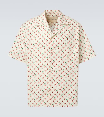 Cherryfic cotton poplin bowling shirt | Valentino