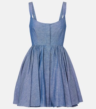 Bustier-Kleid aus Chambray | Alaïa