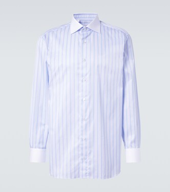 Striped cotton poplin shirt | Brioni