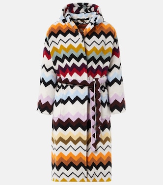 Murrina Zigzag cotton terry bathrobe | Missoni