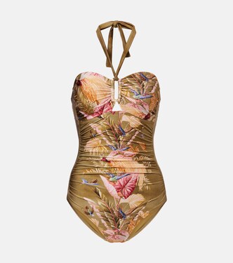 Ascension floral ruched swimsuit | Zimmermann