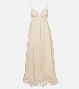 Coco embroidered ramie maxi dress | Zimmermann