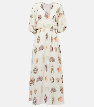 Bedrucktes Maxikleid Coffea aus Seide | Eres