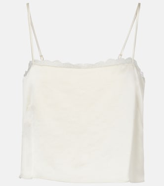 Barb cropped lace satin camisole | Leset