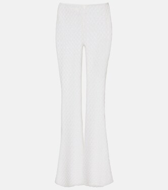 Open-knit lamé wide-leg pants | Missoni