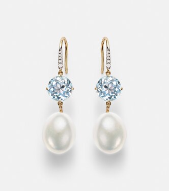 Boucles d’oreilles en or 14 ct et pierres précieuses | Mateo