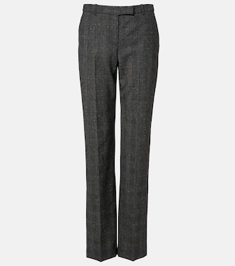 Prince of Wales check wool straight pants | McQueen