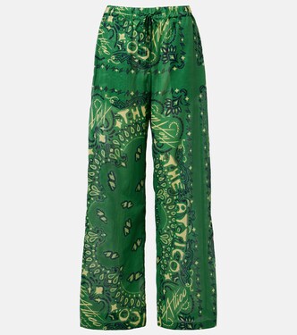 Bandana cotton muslin palazzo pants | The Attico