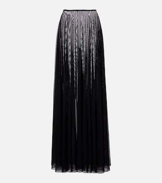 Semi-sheer maxi skirt | Norma Kamali