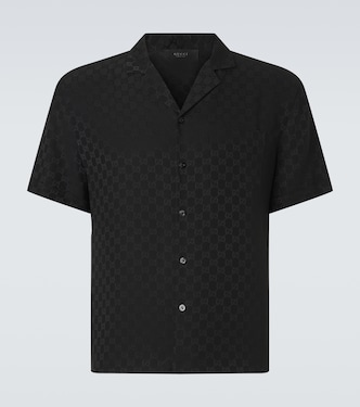 GG silk jacquard bowling shirt | Gucci
