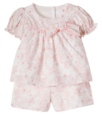 Baby floral cotton shirt and shorts set | Patachou