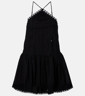 Minikleid Nora aus Baumwolle mit Häkelbesatz | Poupette St Barth