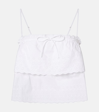 Cropped-Top Oseanna aus Baumwollpopeline | Veronica Beard