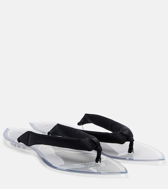 Invisible satin thong sandals | Alaïa