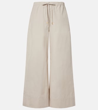 Cotton poplin wide-leg pants | 'S Max Mara