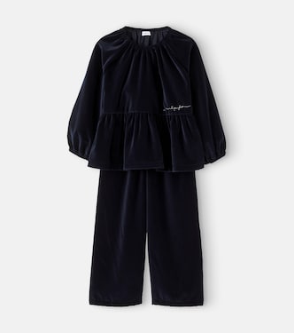 Velvet top and pants set | Il Gufo