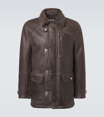 Lederjacke mit Shearling-Futter | Brunello Cucinelli