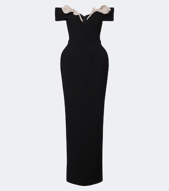 Off-Shoulder Robe Oscar aus Crêpe | Rachel Gilbert