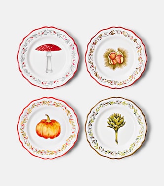Set of 4 hand-painted ceramic plates | Les-Ottomans