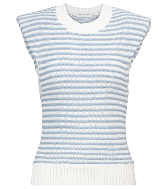 Striped cotton-blend top | Philosophy di Lorenzo Serafini