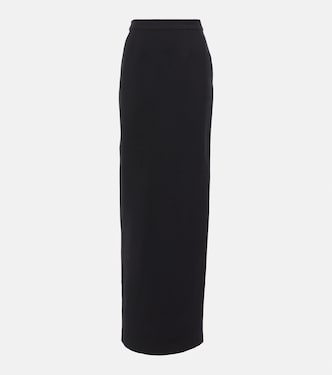 Asymmetrical wool and silk maxi skirt | Roland Mouret