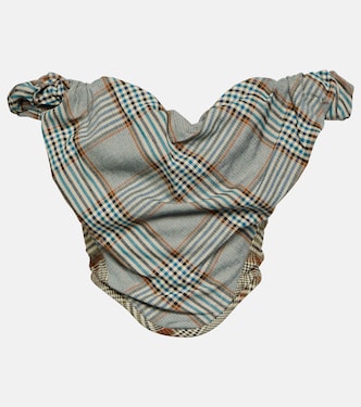 Checked bustier crêpe top | Vivienne Westwood