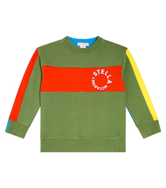 Logo cotton jersey sweatshirt | Stella McCartney Kids