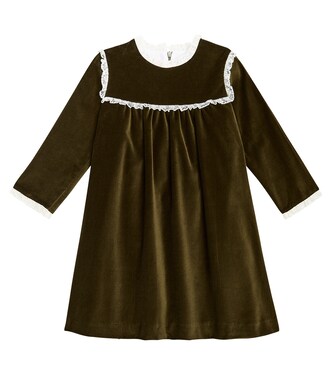 Carolina ruffled velvet dress | La Coqueta