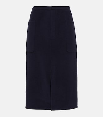 High-rise wool-blend pencil skirt | Vince