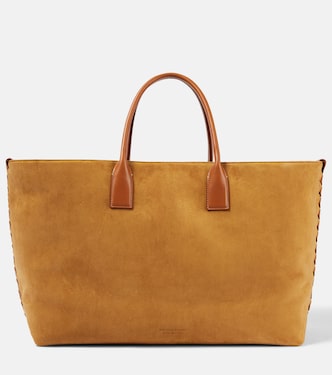 Tote Bag Cabat Large aus Veloursleder | Bottega Veneta