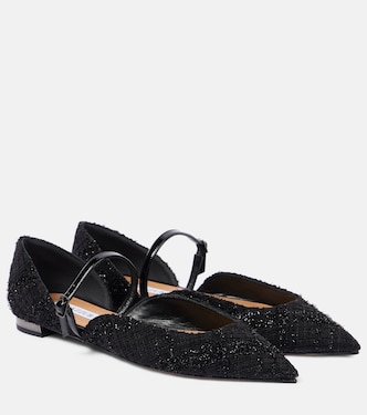 Mary-Jane-Ballerinas Bellezza aus Bouclé | Aquazzura
