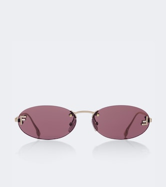 Fendi First Crystal oval sunglasses | Fendi