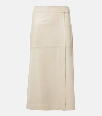 Leather midi skirt | Joseph