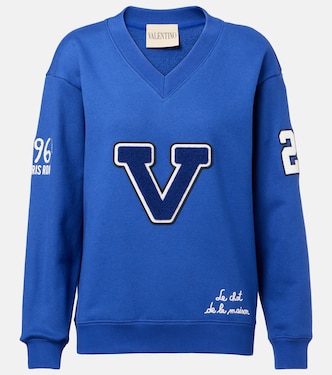 Sweat-shirt brodé en coton | Valentino