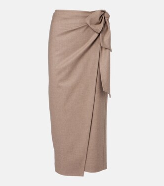 Bingo cashmere-blend wrap skirt | Max Mara