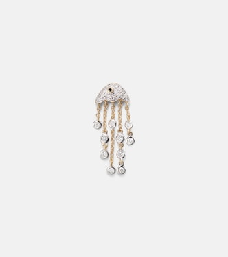 Boucle d’oreille unique Méduse en or 18 ct et diamants | Yvonne Léon