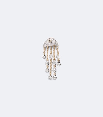 Méduse 18kt gold single earring with diamonds | Yvonne Léon