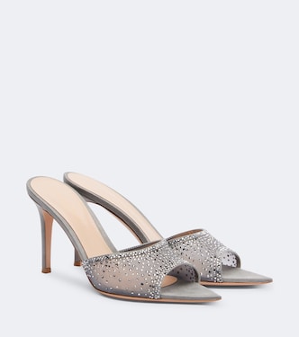 Rania embellished organza mules | Gianvito Rossi