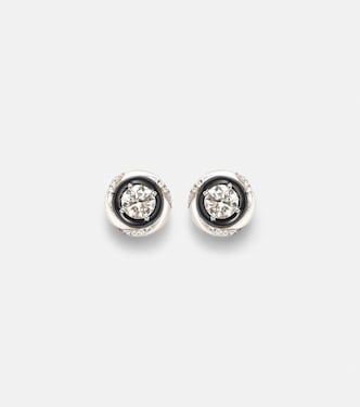 Boucles d’oreilles Calisto en or blanc 18 ct et diamants | Kamyen