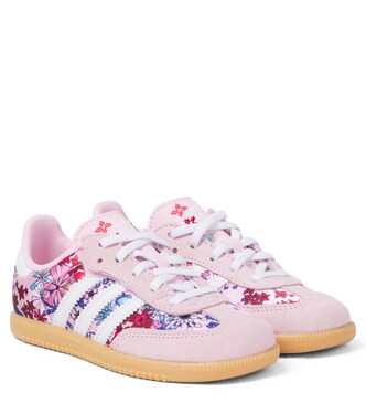 Samba floral suede-trimmed sneakers | Adidas Originals Kids