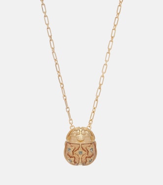 Lady Scarab gold-plated pendant necklace | La DoubleJ