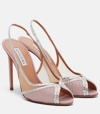 Wild Aurora embellished slingback sandals | Aquazzura