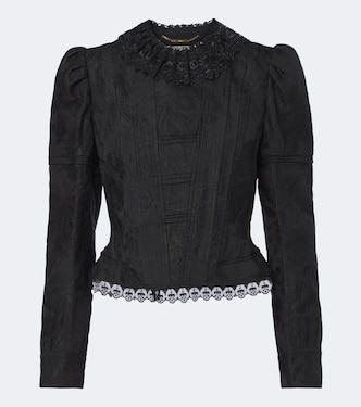 Wool and silk-blend jacquard lace jacket | Chloé